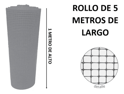 Malla Reja Cuadrada Plastica 16x16mm X 5mt Largo/1mt Alto