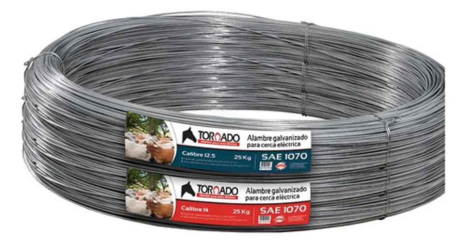 Alambre Mejia Cerca Electrica  N°14 X 25kg X 1020 Mts 2