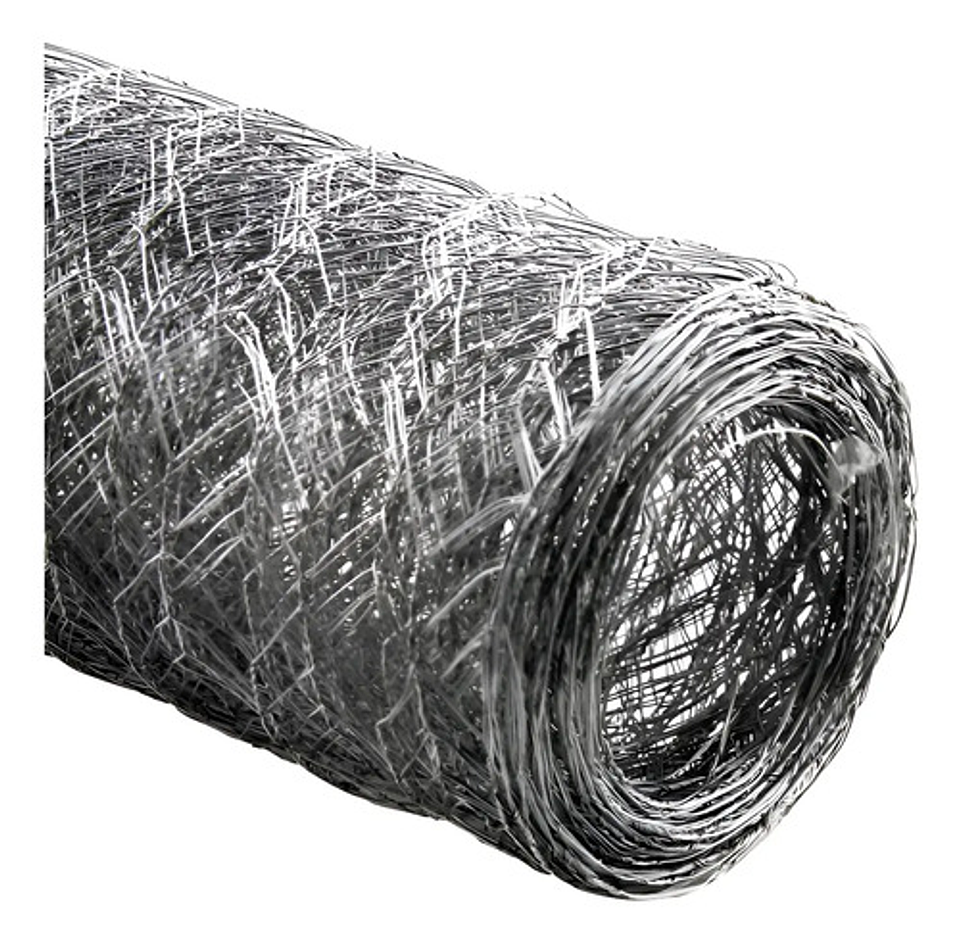 Malla Gallinero Galvanizada 0.9 X 1 1/4pu3.5cm X36 Mts Largo 1