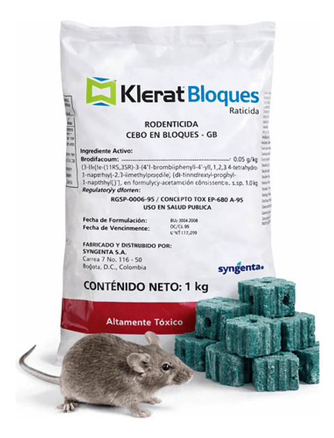 Klerat Bloque Parafinado Cebo Parafinado Roedores X Kl