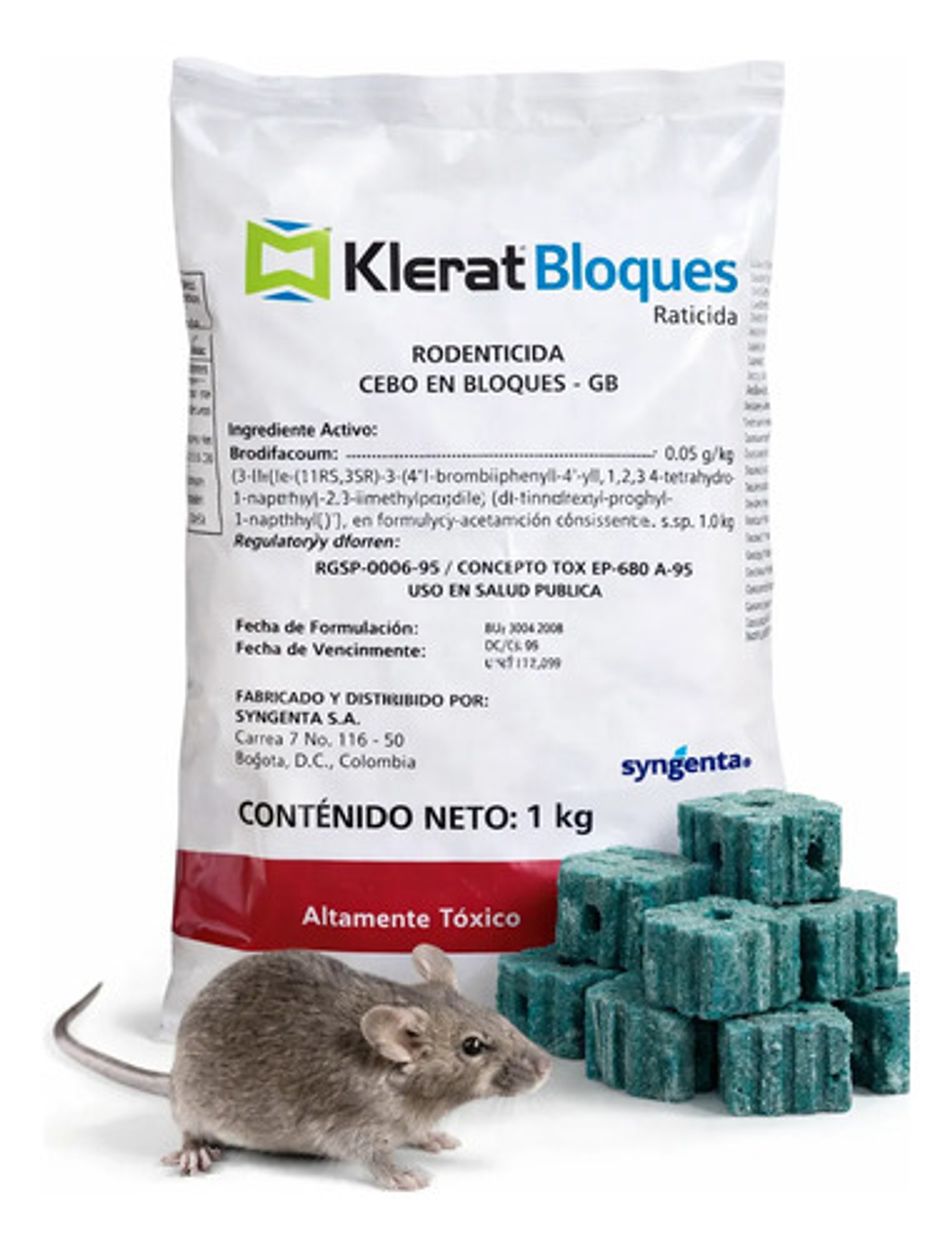 Klerat Bloque Parafinado Cebo Parafinado Roedores X Kl 1