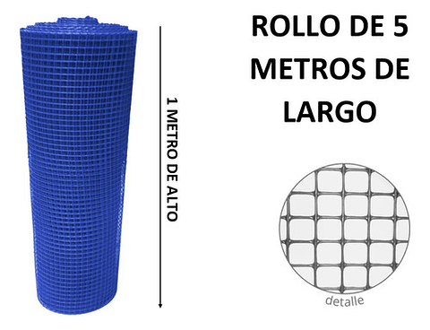 Malla Reja Cuadrada Plastica 16x16mm X 5mt Largo/1mt Alto