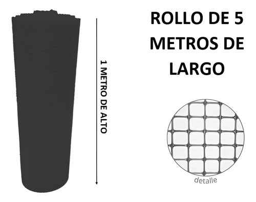 Malla Reja Cuadrada Plastica 16x16mm X 5mt Largo por 1mt Alto 2