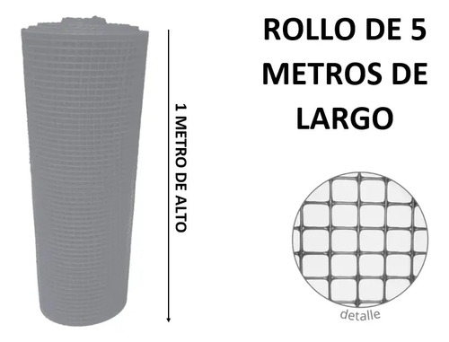 Malla Reja Cuadrada Plastica 16x16mm X 5mt Largo por 1mt Alto 30