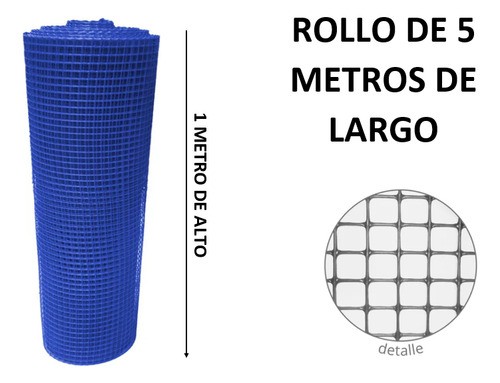 Malla Reja Cuadrada Plastica 16x16mm X 5mt Largo por 1mt Alto 36