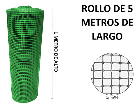 Malla Reja Cuadrada Plastica 16x16mm X 5mt Largo/1mt Alto