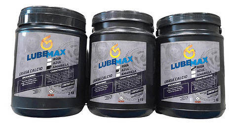 Grasa Roja Azul Amarilla De Calcio X 2kilos Lubemax