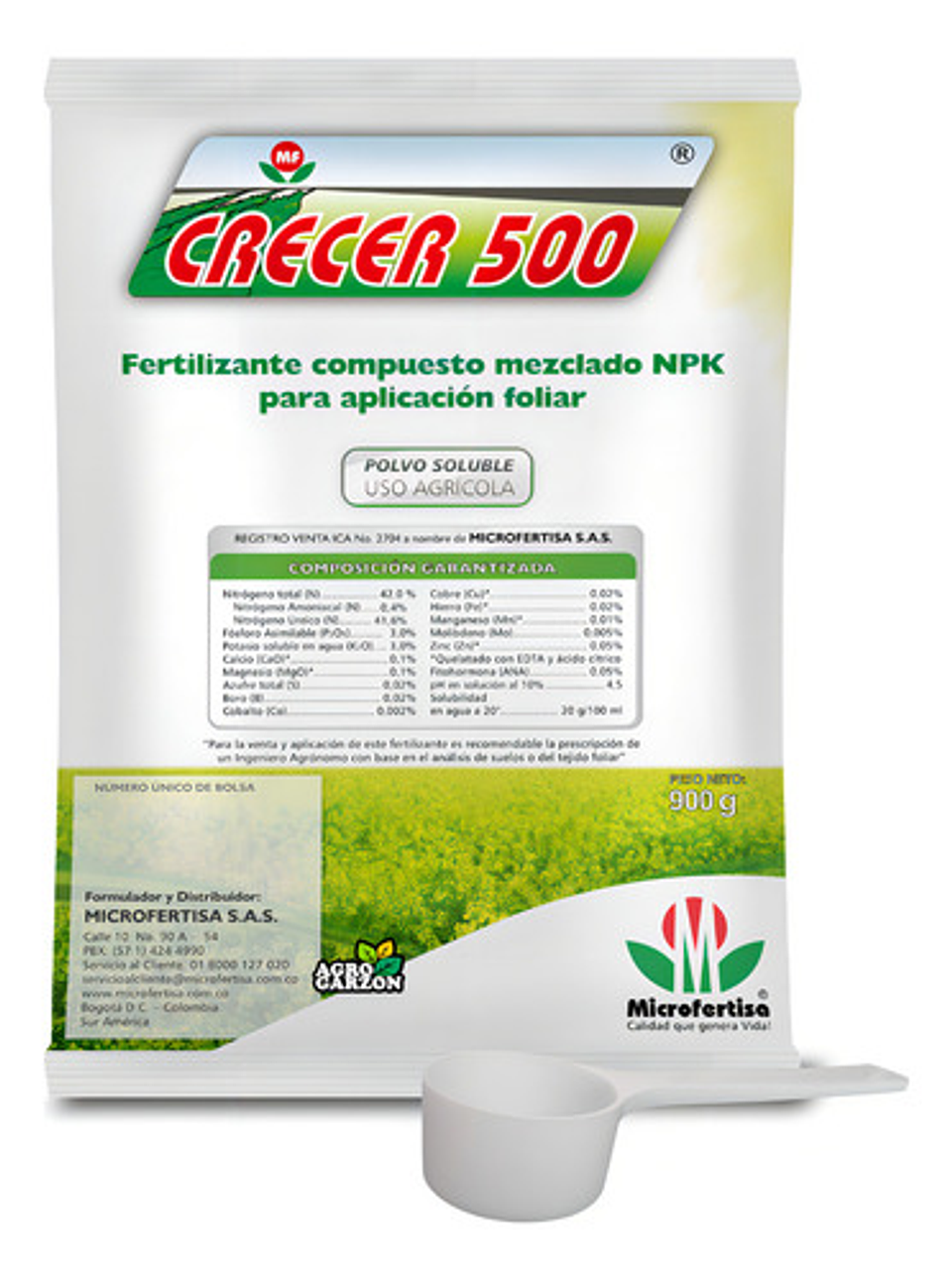 Fertilizante Crecer 500 Npk Con Fitohormonas Ana X 900g Microfertisa 1