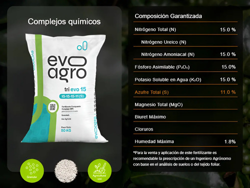 Fertilizante Triple 15 Granulado x 1 Kg - 5 Kg- 15 Kg -25 kg - 50 Kilos Bulto | Agrosamario 2