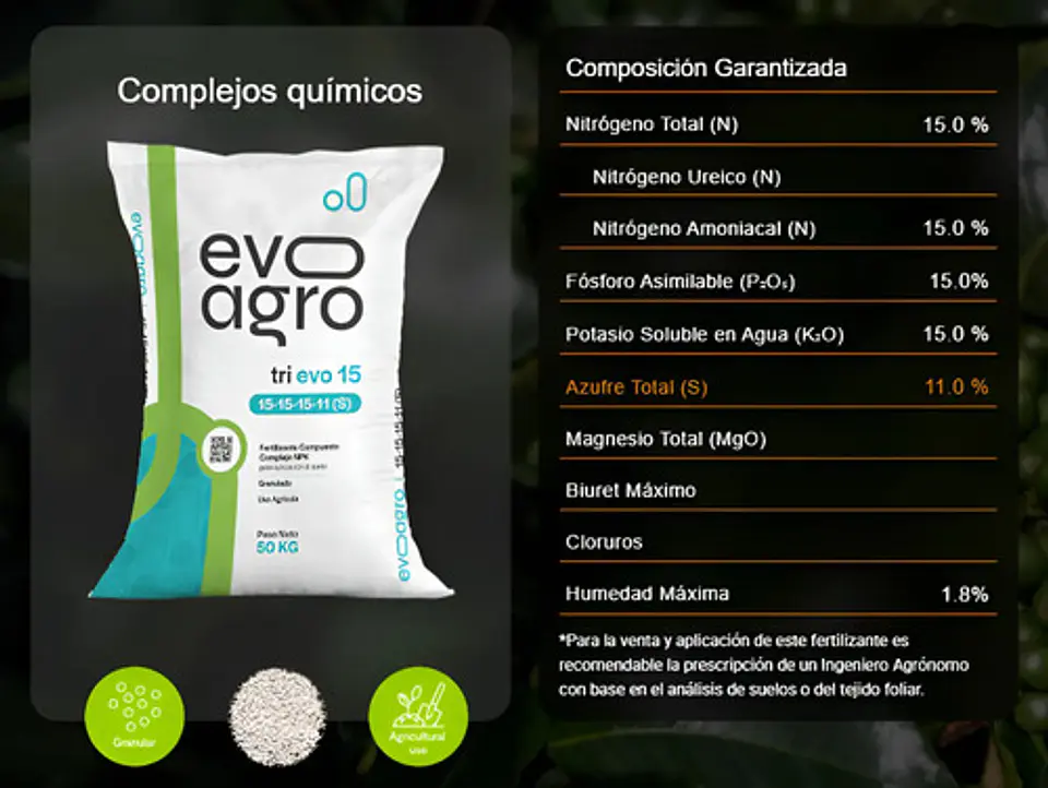 Fertilizante Triple 15 Granulado x 1 Kg - 5 Kg- 15 Kg -25 kg - 50 Kilos Bulto | Agrosamario 2