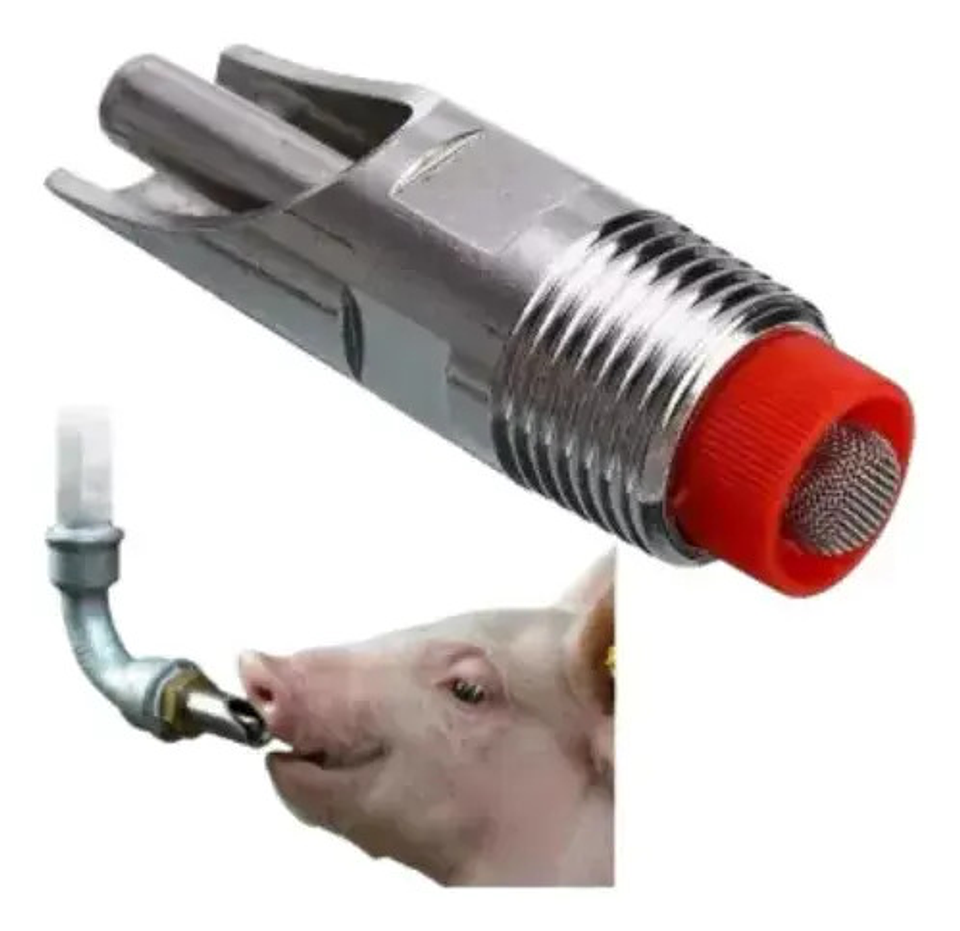 Bebedero Automatico Chupo Cerdos En Acero X 6 2