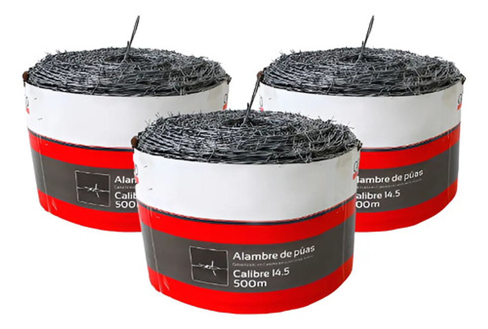 Alambre De Púa Tornado Galvanizado Calibre 14.5 X 500m 1