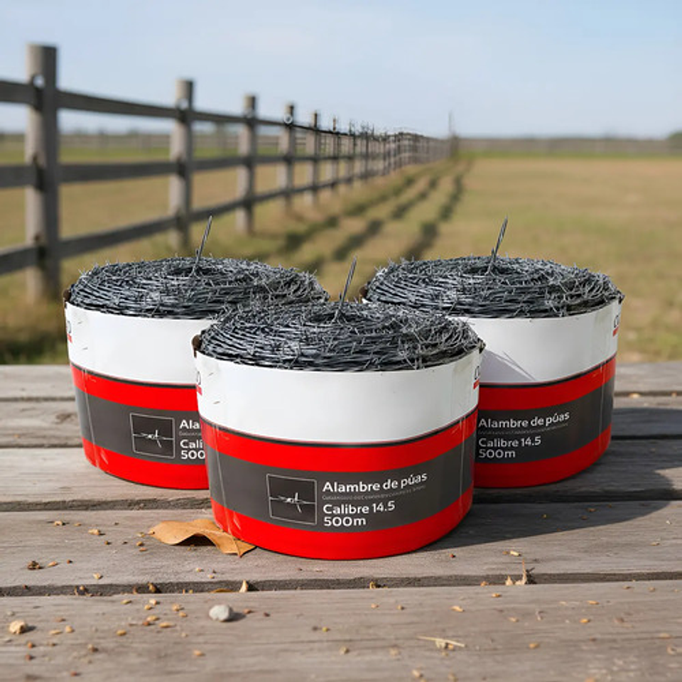 Alambre De Púa Tornado Galvanizado Calibre 14.5 X 500m 2