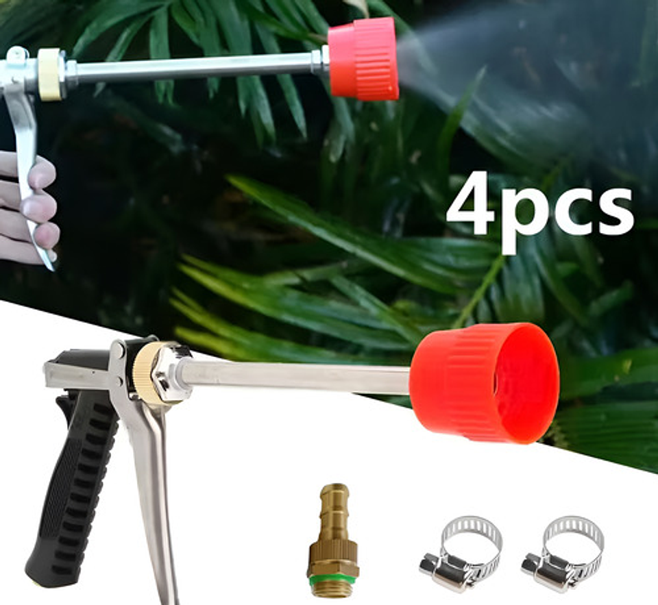 Pistola Pulverizadora Alta Presión Para Manguera Y Adaptador 9