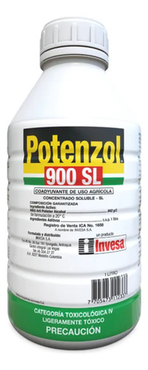 Potenzol 900sl Invesa - Coadyuvante Dispersante Agrícola X L