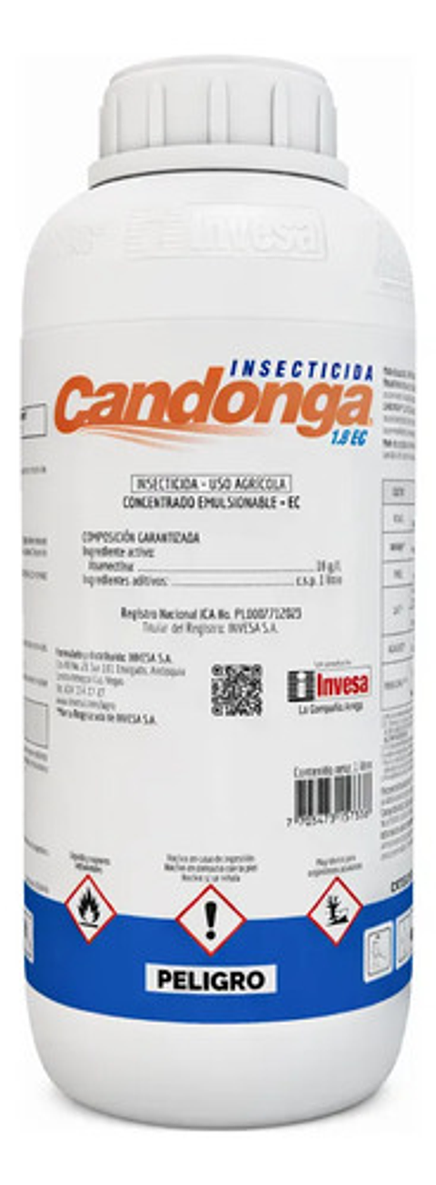 Candonga Abamectina 1.8 Control De Ácaros Y Minador X Litro