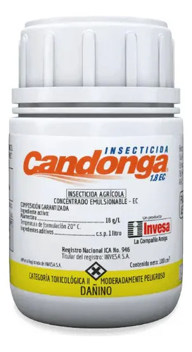 Candonga Abamectina 1.8 Control De Ácaros Y Minador X 250 Ml 1