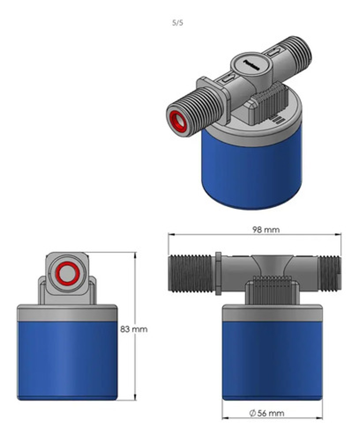 Valvula Flotador Automático Control Nivel Tanque De Agua1/2 3