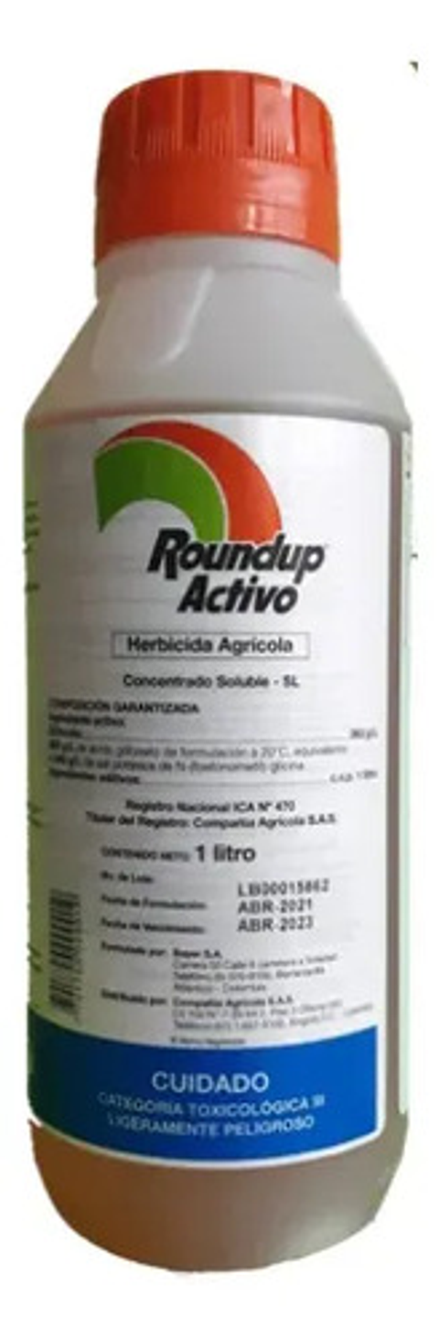 Roundup Activo   Matamaleza Glifosato X Litro