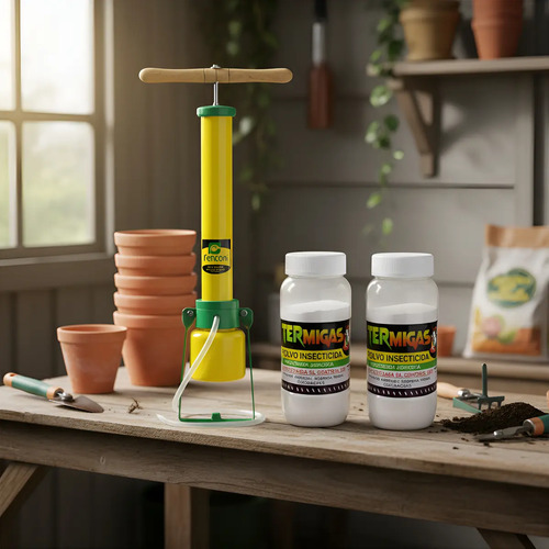Combo Hormiguicida: Bomba Insufladora 500g + 2 Termigas Polvo x 500g | Agrosamario 1
