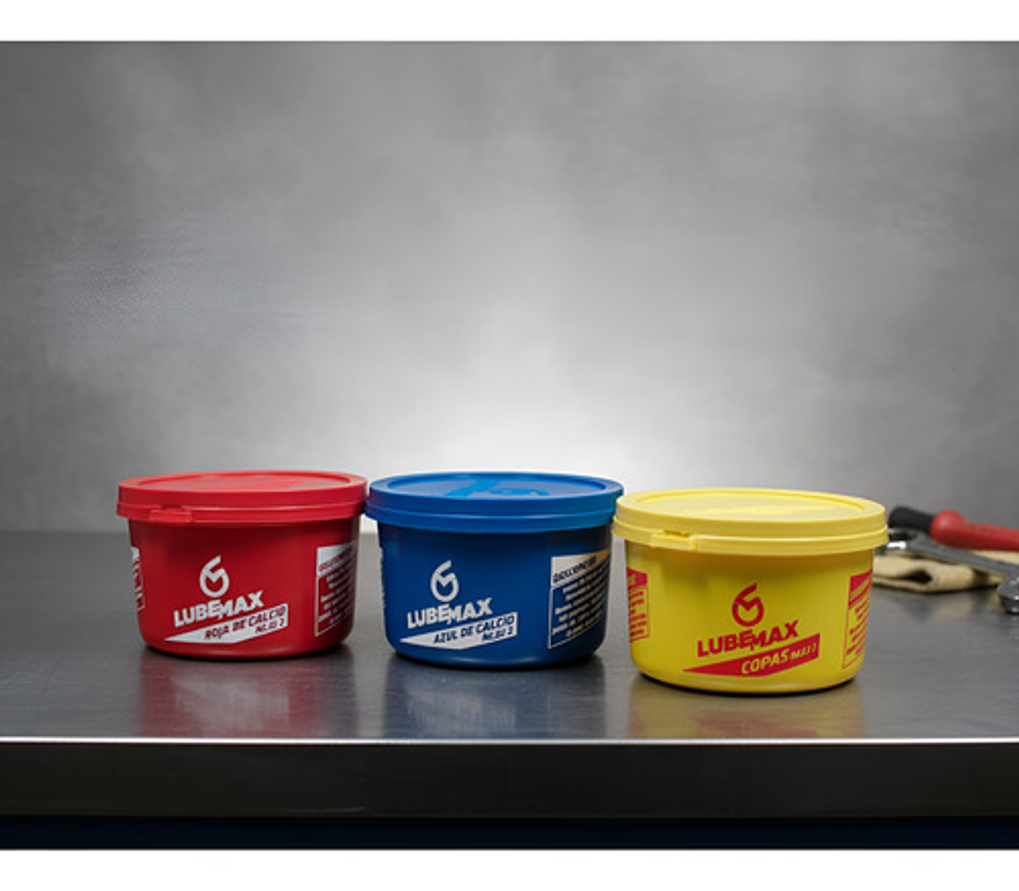 Grasa Roja Azul Amarilla De Calcio X 330gr Lubemax (cajax24) 4