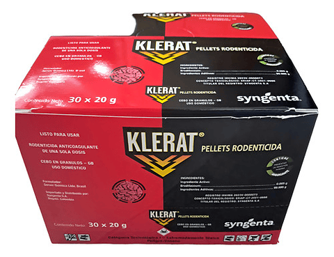 Klerat Veneno Ratones 15 Sobres De 20gr
