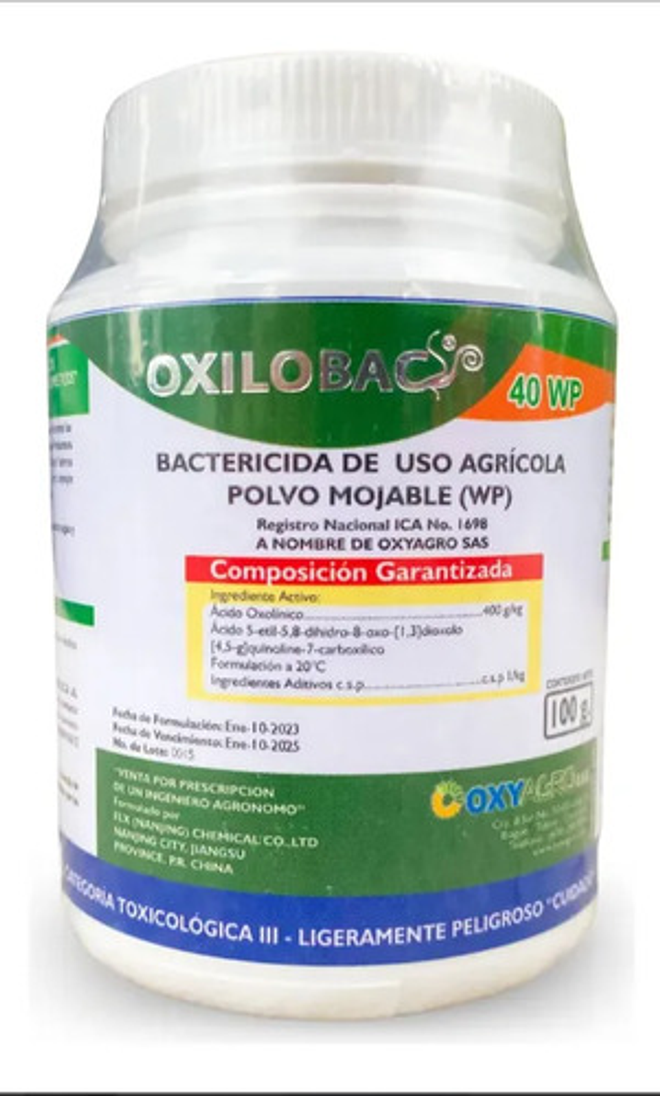 Oxilobac - Acido Oxolinico Agricola Control Bacterias 100 Gr 1