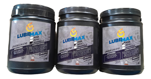 Grasa de Calcio Multiproposito Lubemax (Roja, Azul, Amarilla) x  330 gr - 2 Kilos  | Agrosamario 2