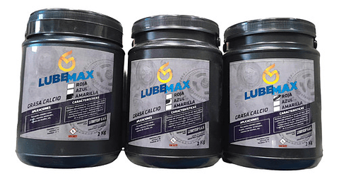 Grasa Roja Azul Amarilla De Calcio X 2kilos Lubemax