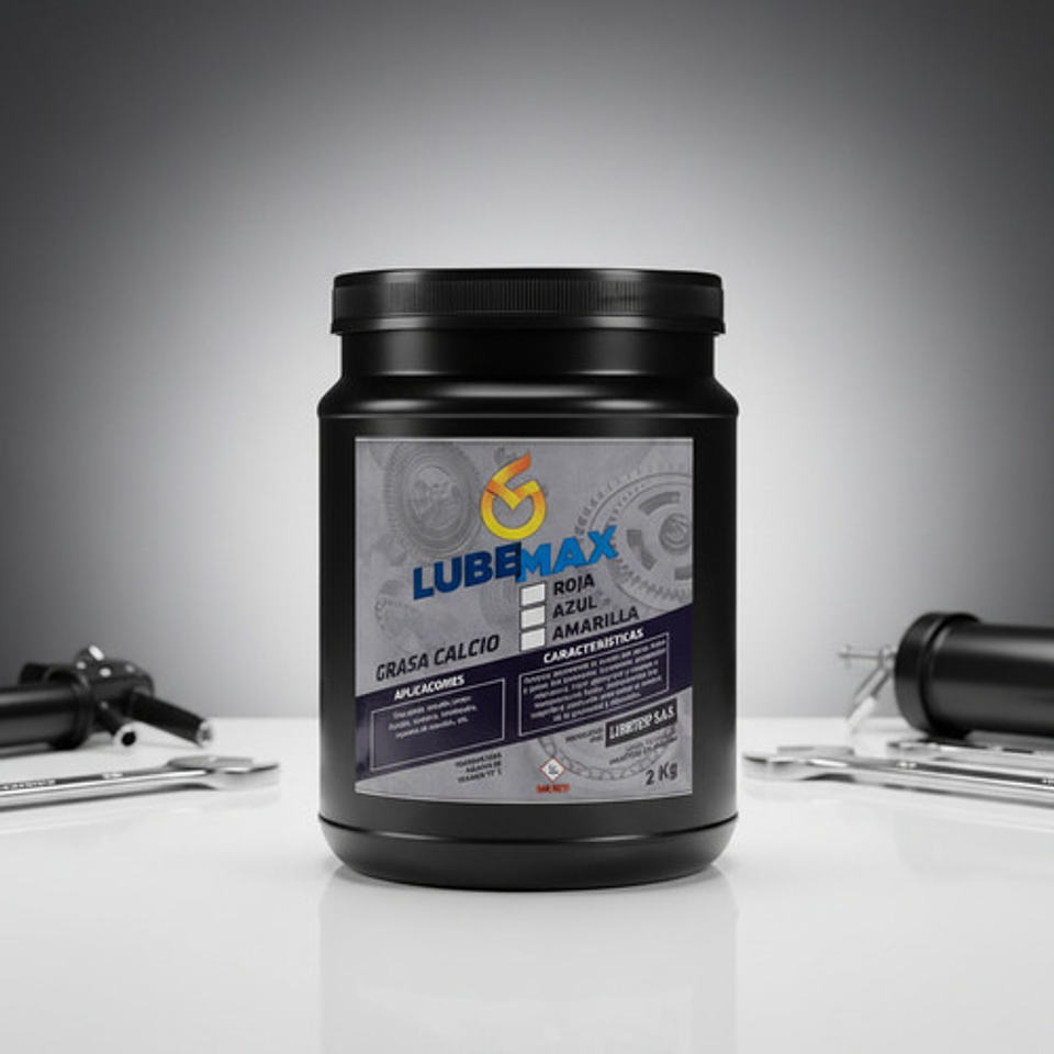 Grasa Roja Azul Amarilla De Calcio X 2kilos Lubemax 2