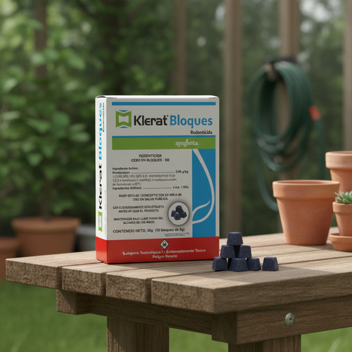 Klerat Bloque Parafinado Cebo para Roedores (50g - 1 Kilo ) | Agrosamario 1