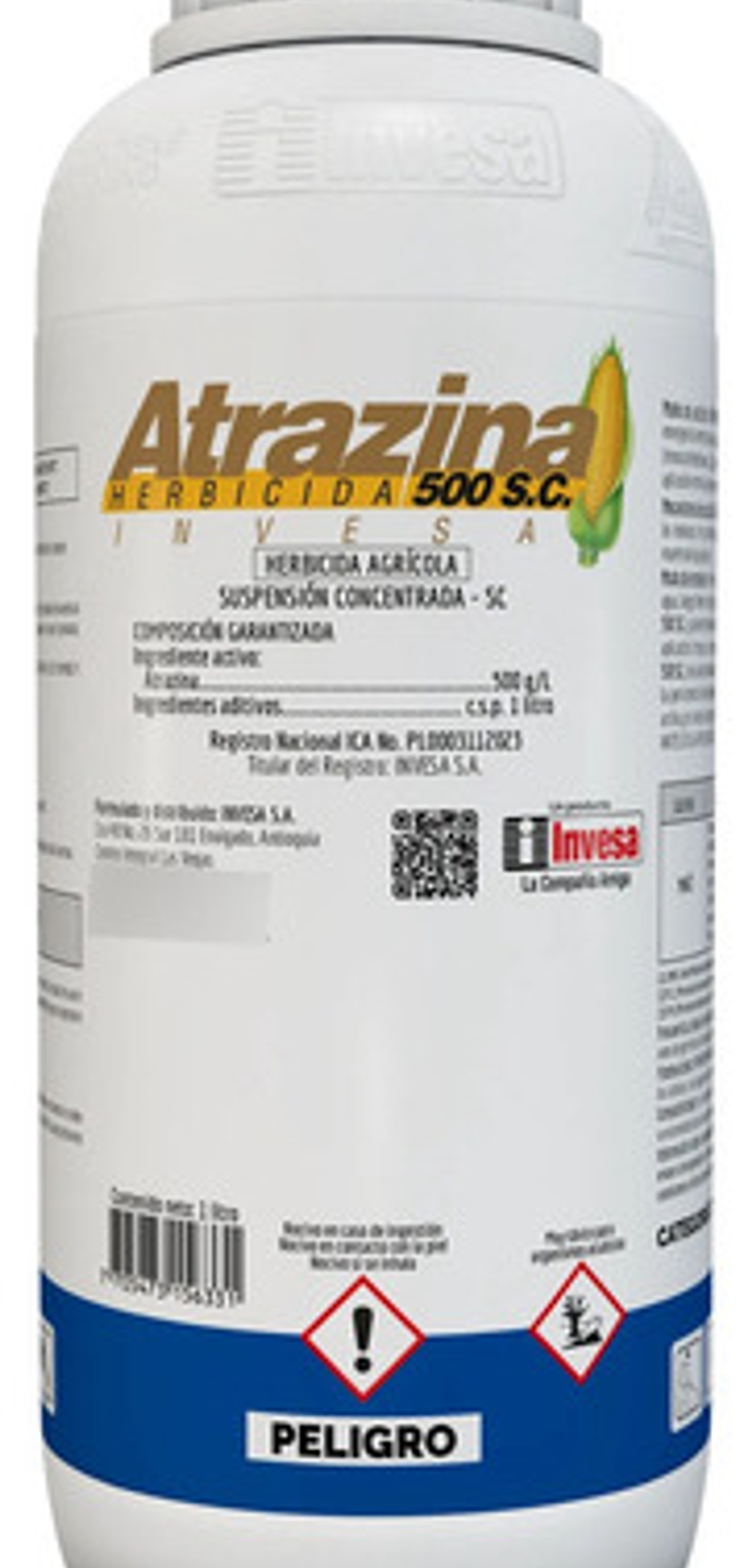 Atrazina 500 Sc  Control Malezas En Maíz Y Caña Invesa Litro 2