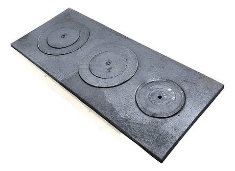 Plancha Para Estufa De Leña 3 Puestos 69cm X 29 Cm