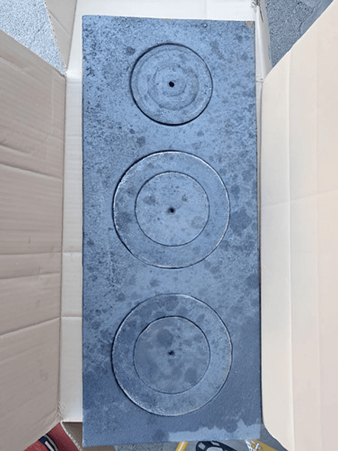 Plancha Para Estufa De Leña 3 Puestos 69cm X 29 Cm