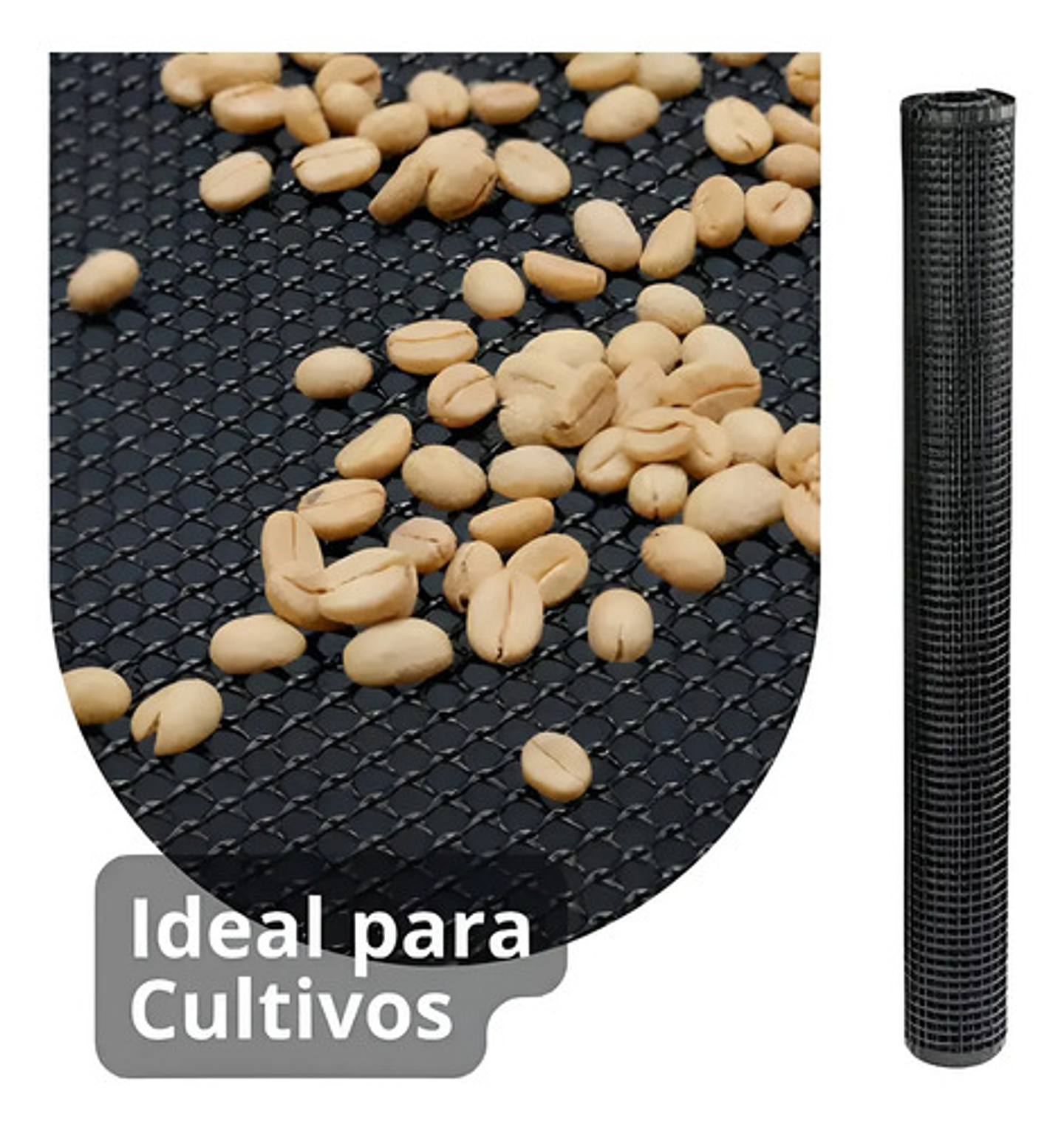 Malla Cafetera Plástica Negra Superior 4x4mm X 2 X 20 Metros 4