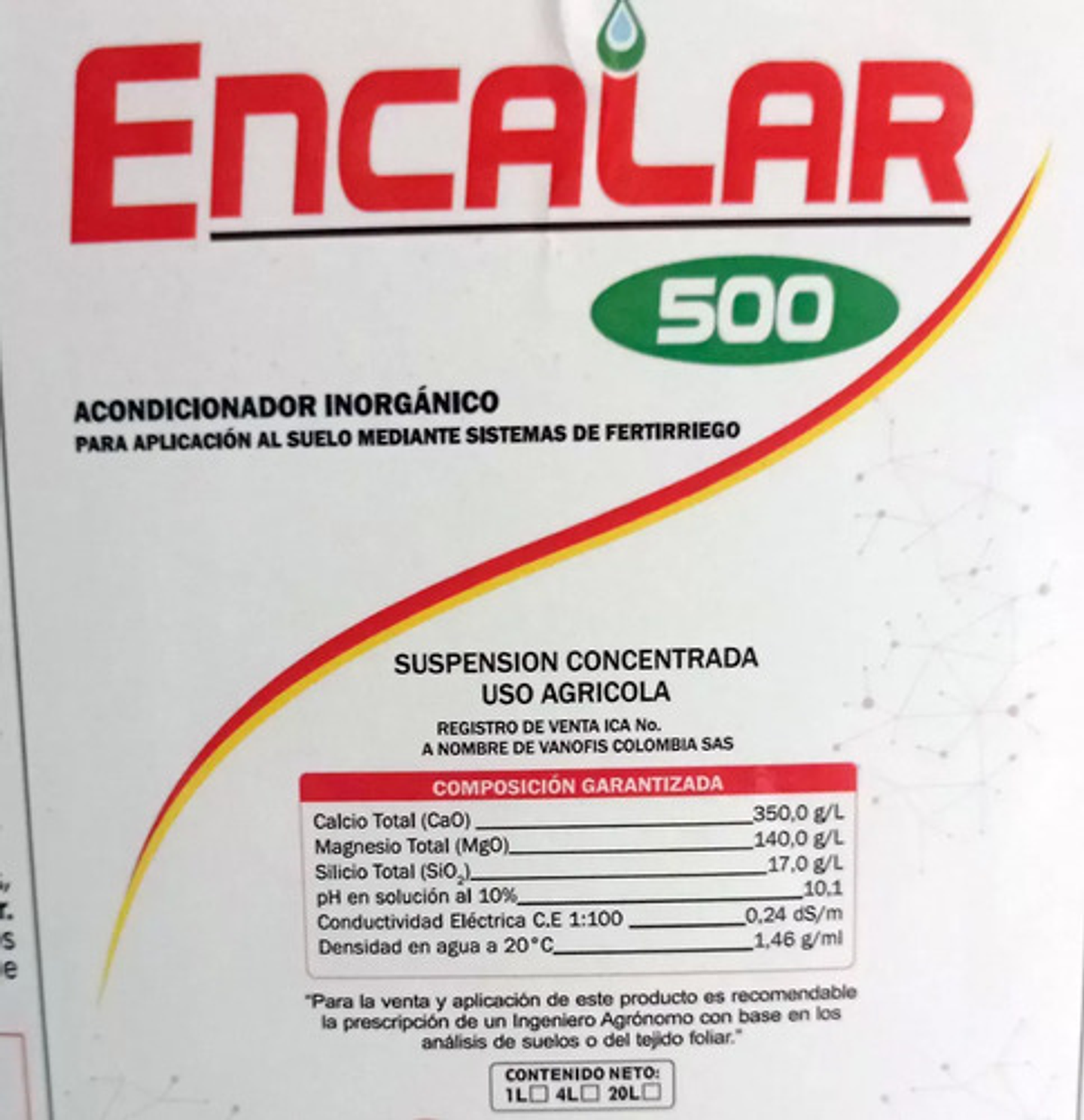 Cal Líquida Encalar Acondionador De Suelo X Litro 3