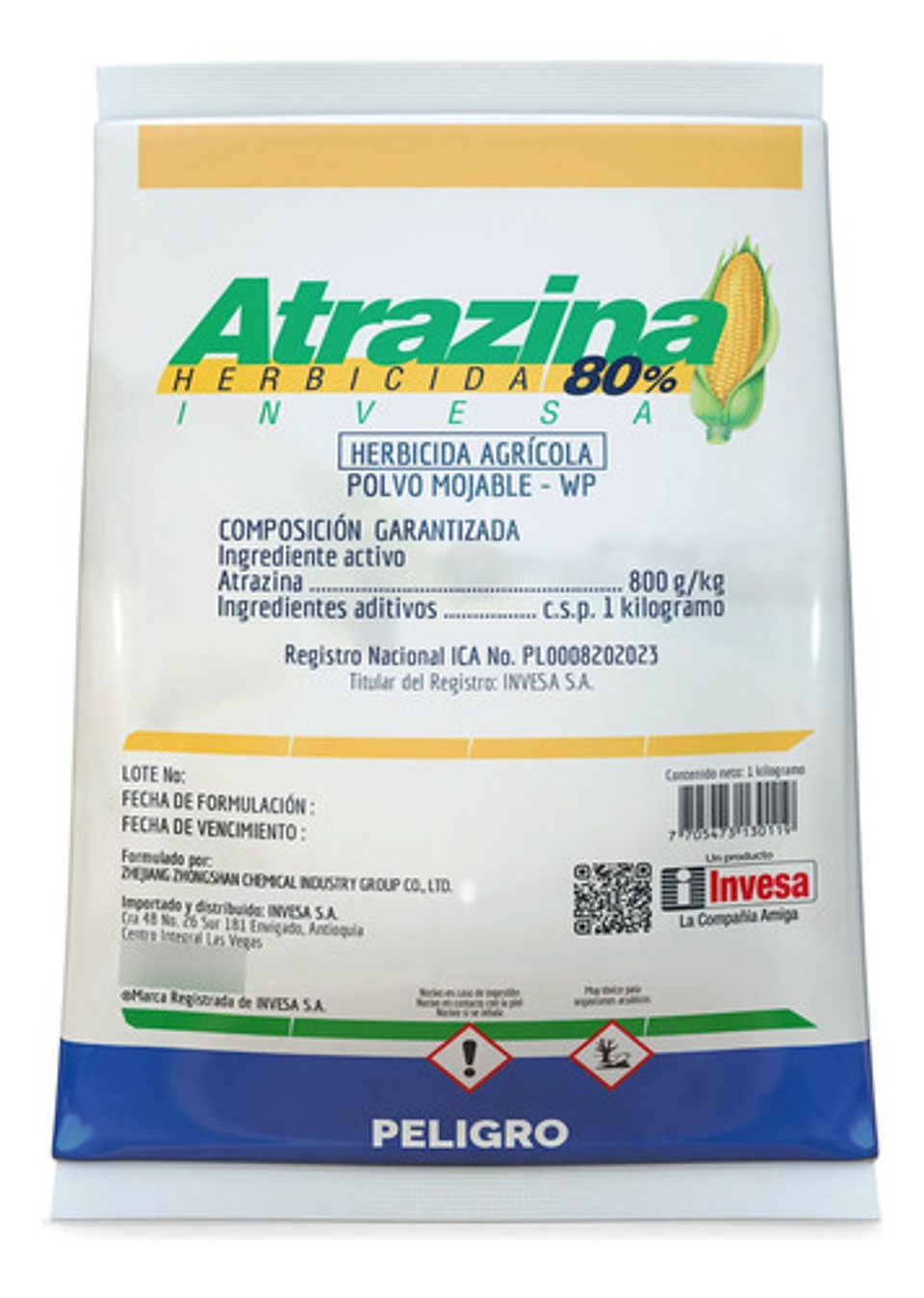 Atrazina 80wg  Control Malezas En Maíz Y Caña Invesa Kilo 2