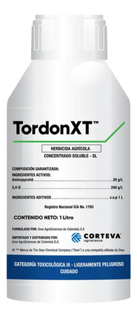 Herbicida Tordon Xl X Litro - Mata Hoja Ancha En Potreros