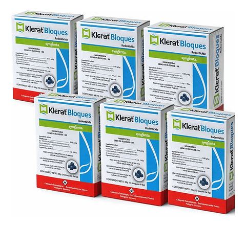 Klerat Bloque Cebo Para Trampas De Ratones 50gr X 6 Unidades