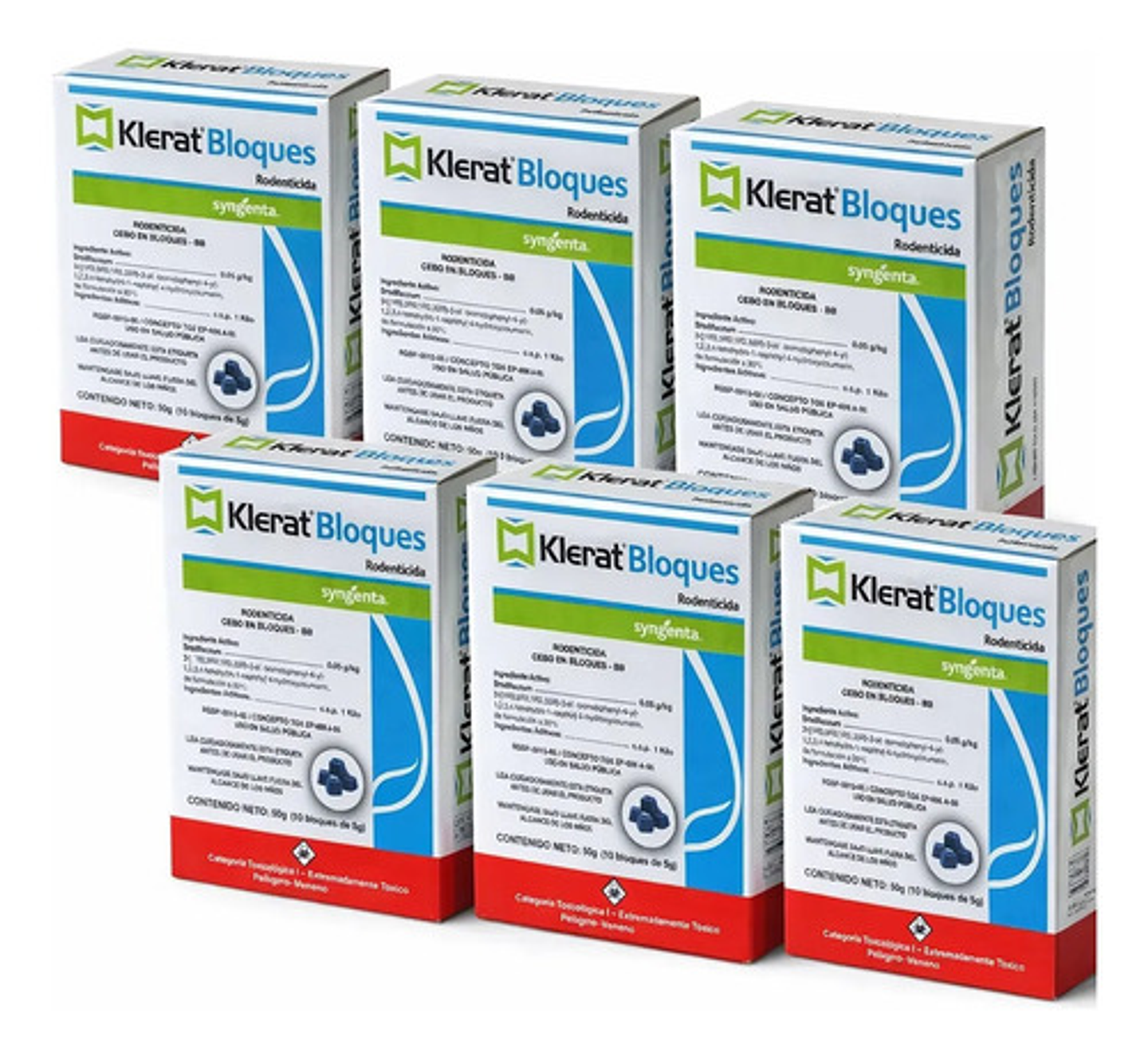 Klerat Bloque Cebo Para Trampas De Ratones 50gr X 6 Unidades 1