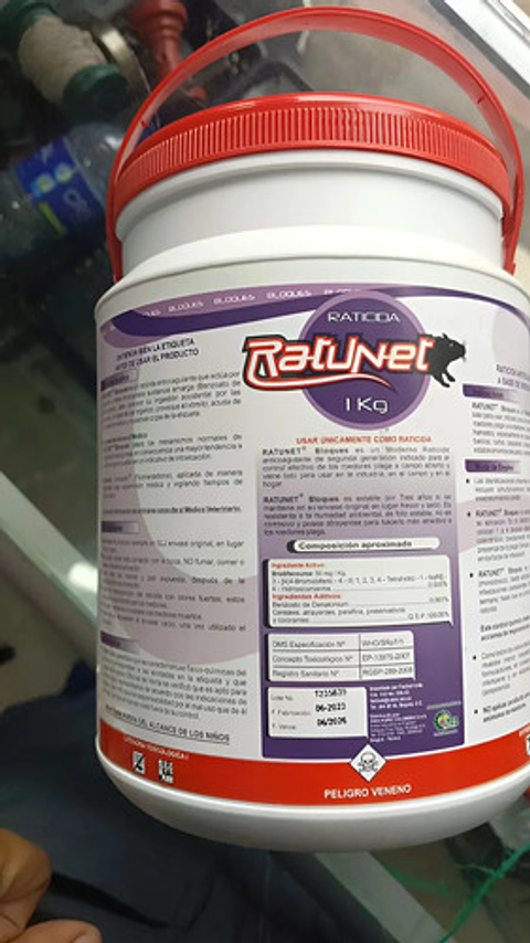 Rodenticida  Retunet Bloque Parafinado Ratas Y Ratones Xkilo