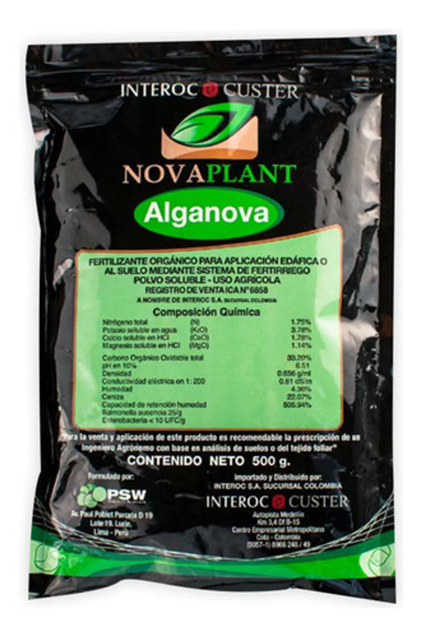 Alganova X 500 Gr Algasmarinas Cultivos  Interoc 1