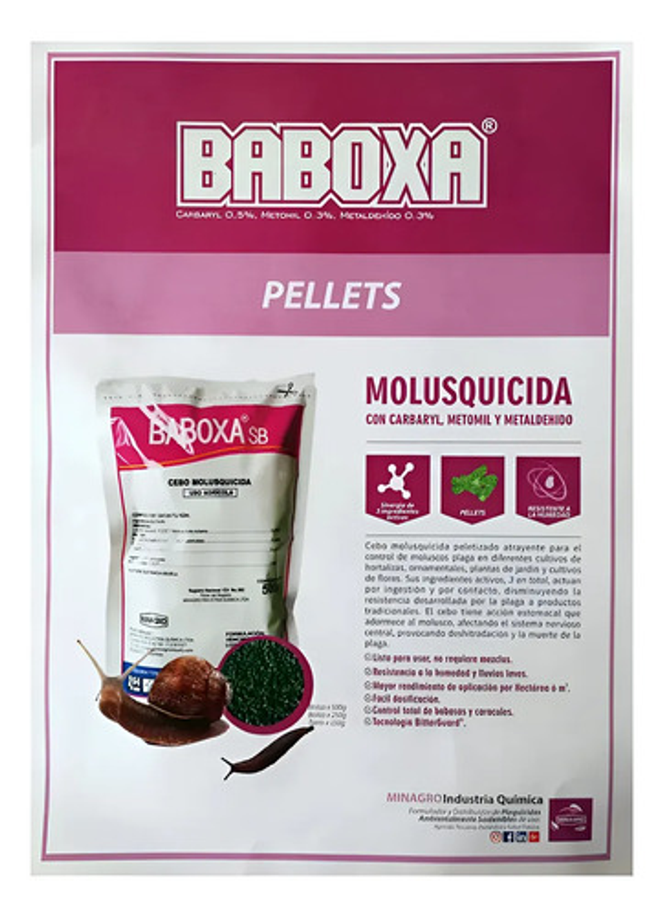 Molusquicida Veneno  Caracol Africano Y Babosa X 500gr 6