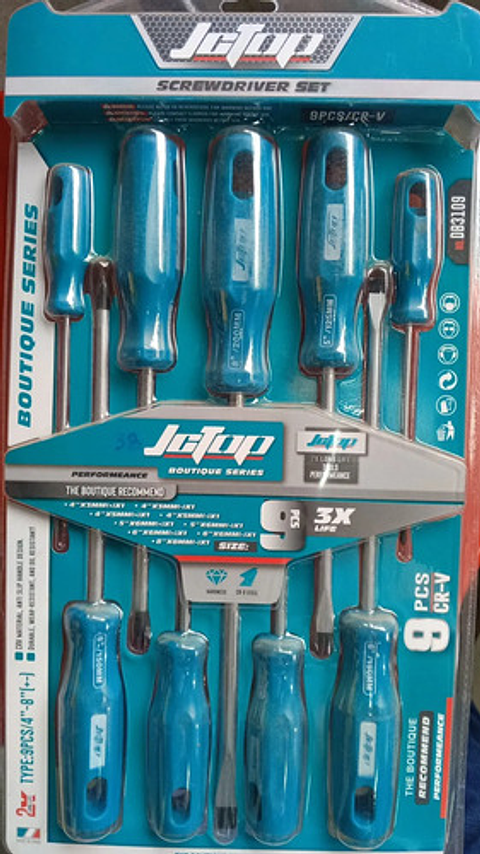 Juego Destornilladores X 9 Piezas 4-8 Pulgadas  Jctop