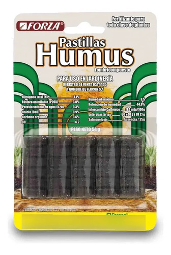 Humus Deshidratado en Pastillas (Blíster x 30) - Fertilizante Orgánico | Agrosamario 1