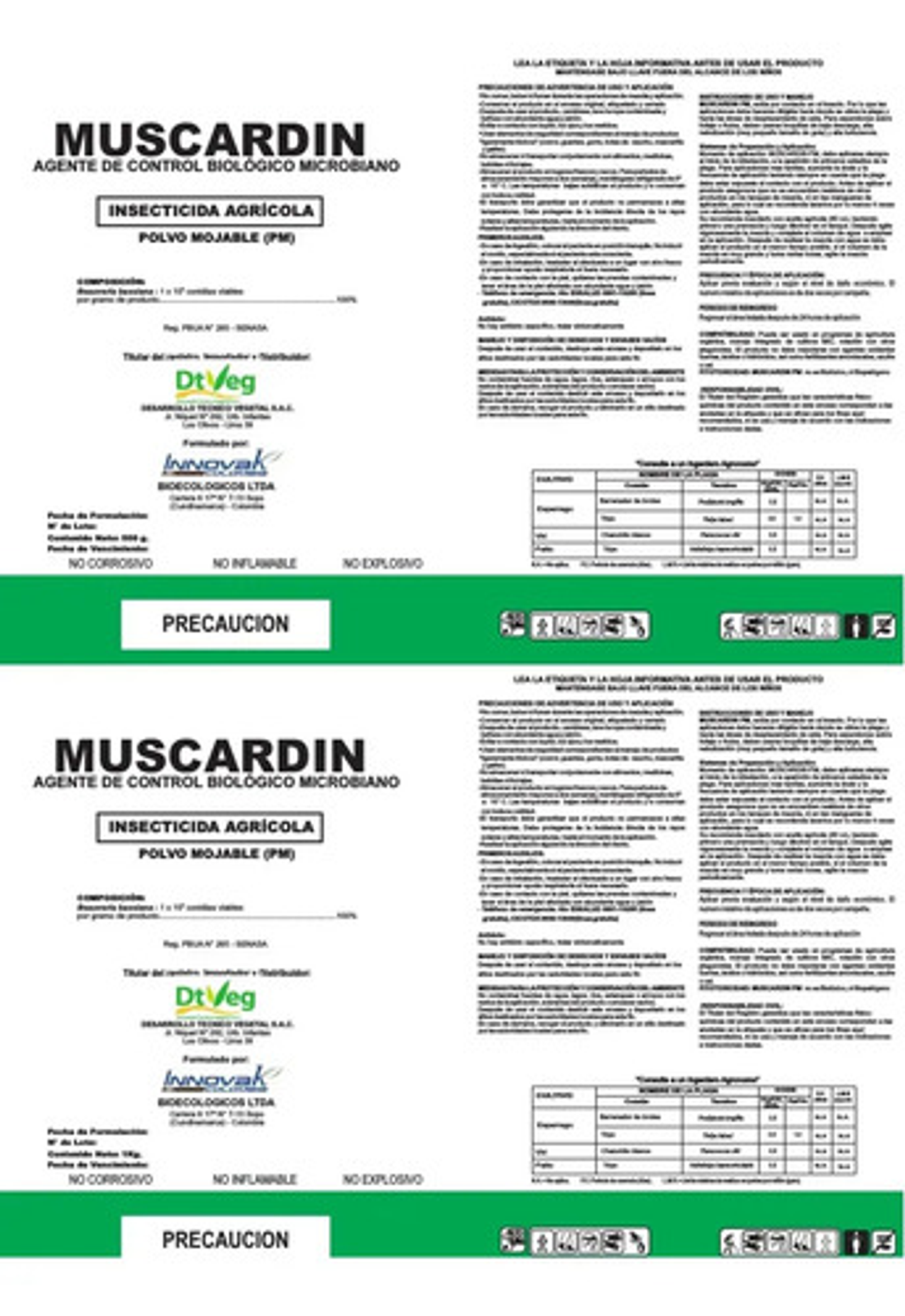 Muscardin Wp Beauveria  Bassiana  Bilogico X Kilo 2