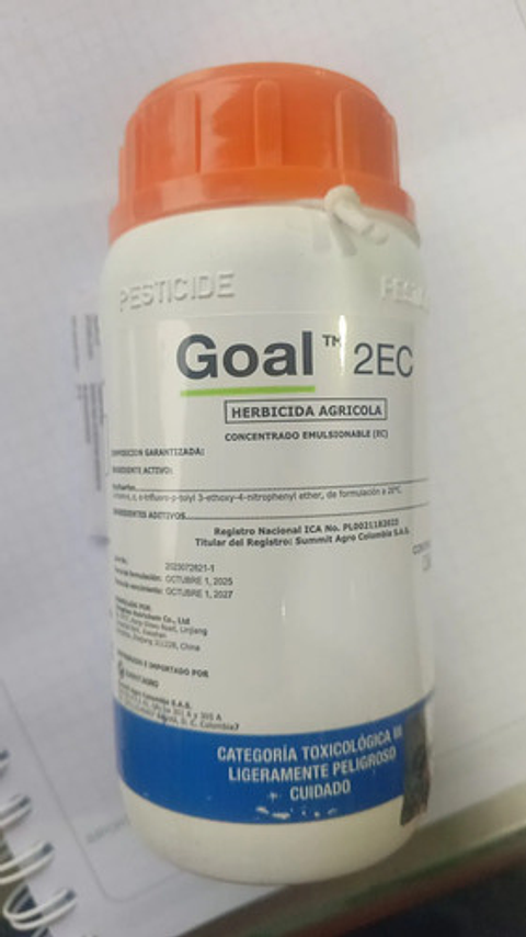 Herbicida Goal Oxifluorfen Matamaleza X 250ml  Sello Semilla