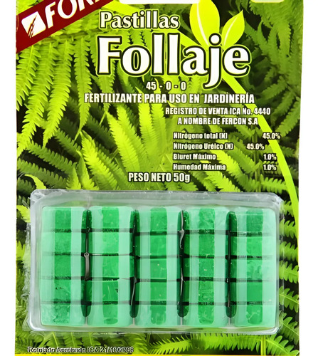Fertilizante Follaje  Pastillas Forza   X  25 Uni. 1