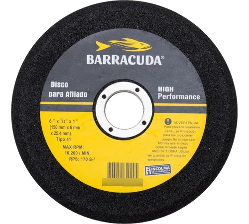 Disco  Afilar Cuchilla De Guadaña Incolma 6 X 0.25 X 1 1