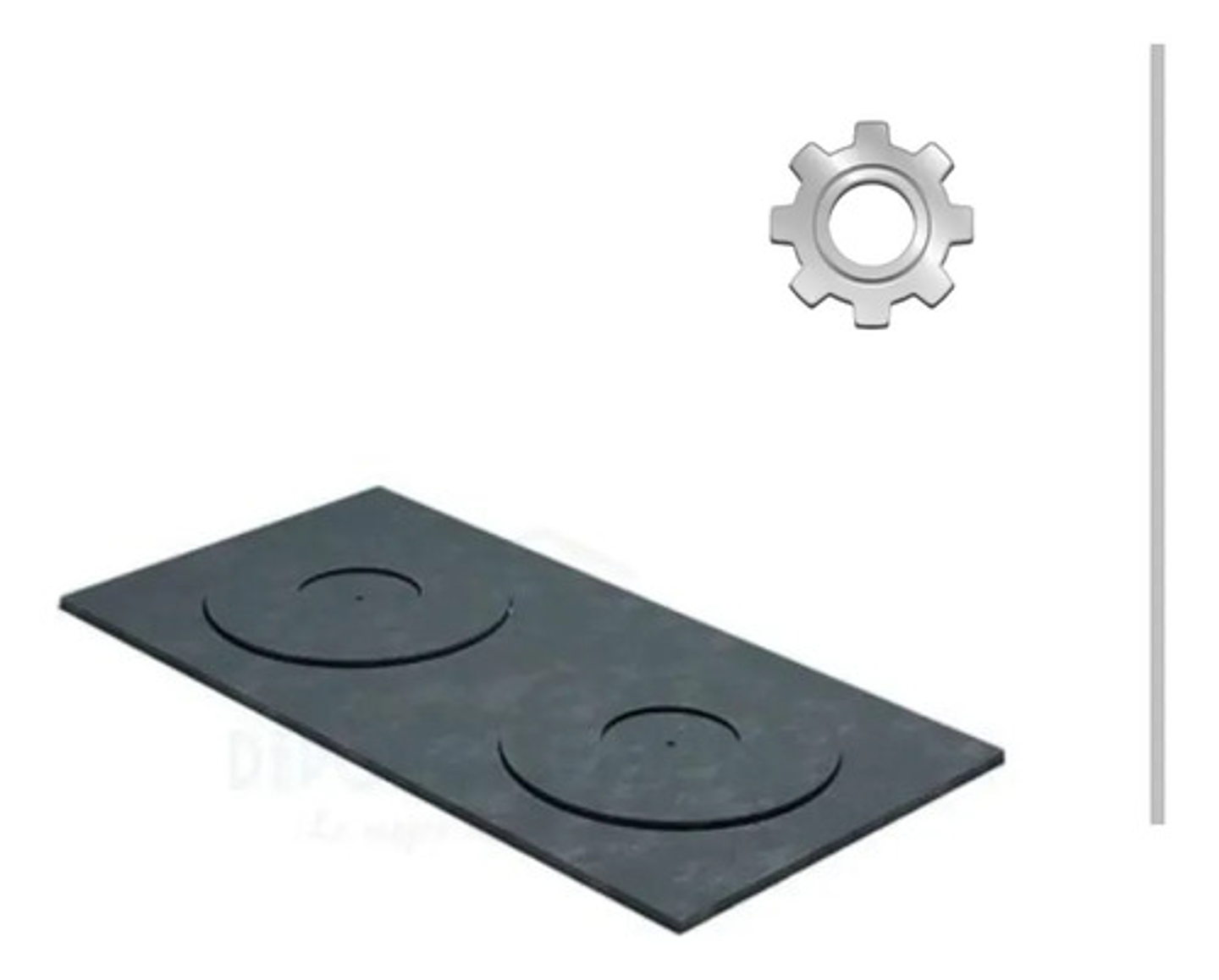 Plancha Estufa De Leña 2 Puestos Condor 56 X 28 Cm  X 2 Unid 2